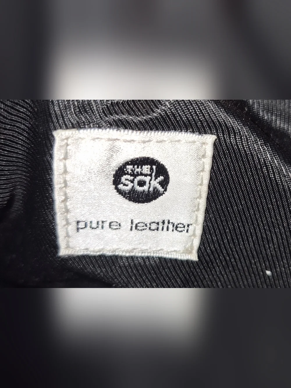 The SAK Leather Crossbody Handbag Messenger Style Satchel Shoulder Bag Black Med